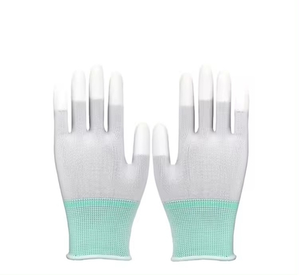 13G gauge nylon knitted glove PU smooth coating on palm worker safety gloves