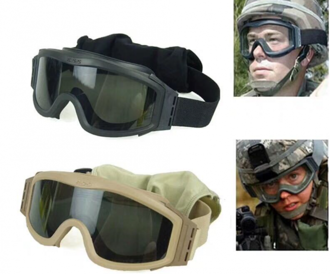 De volledige Wind Reticulaire In te ademen Bouw van Gezichts Tactische Militaire Beschermende brillen TPU